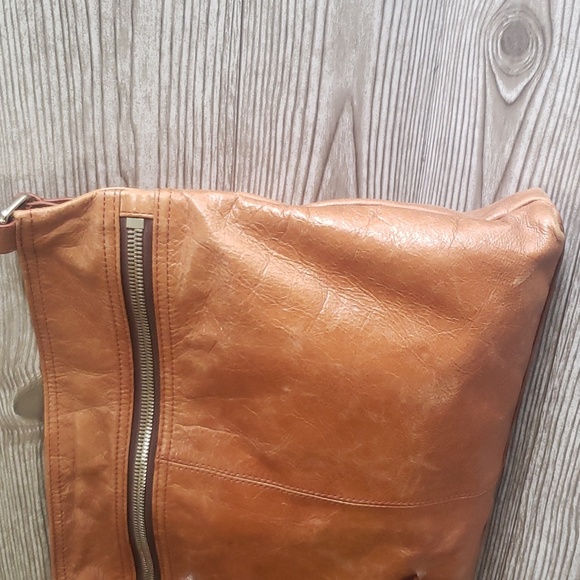 HOBO crossbody orange burnt distress leather bag - Picture 2 of 8